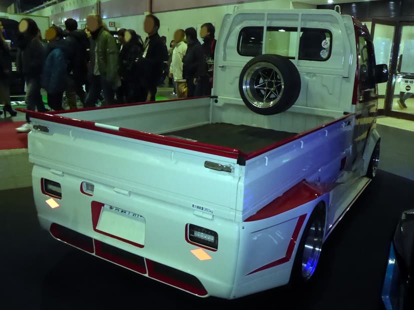 Modified kei vehicle at auto show